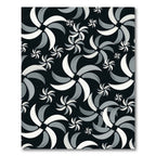 Monochromatic Swirling Pinwheel Rug