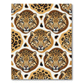 Majestic Leopard Portrait Golden Spotted Texture Rug
