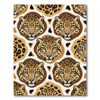 Majestic Leopard Portrait Golden Spotted Texture Rug