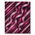 Ornate Fuchsia Striped Ribbon Rug