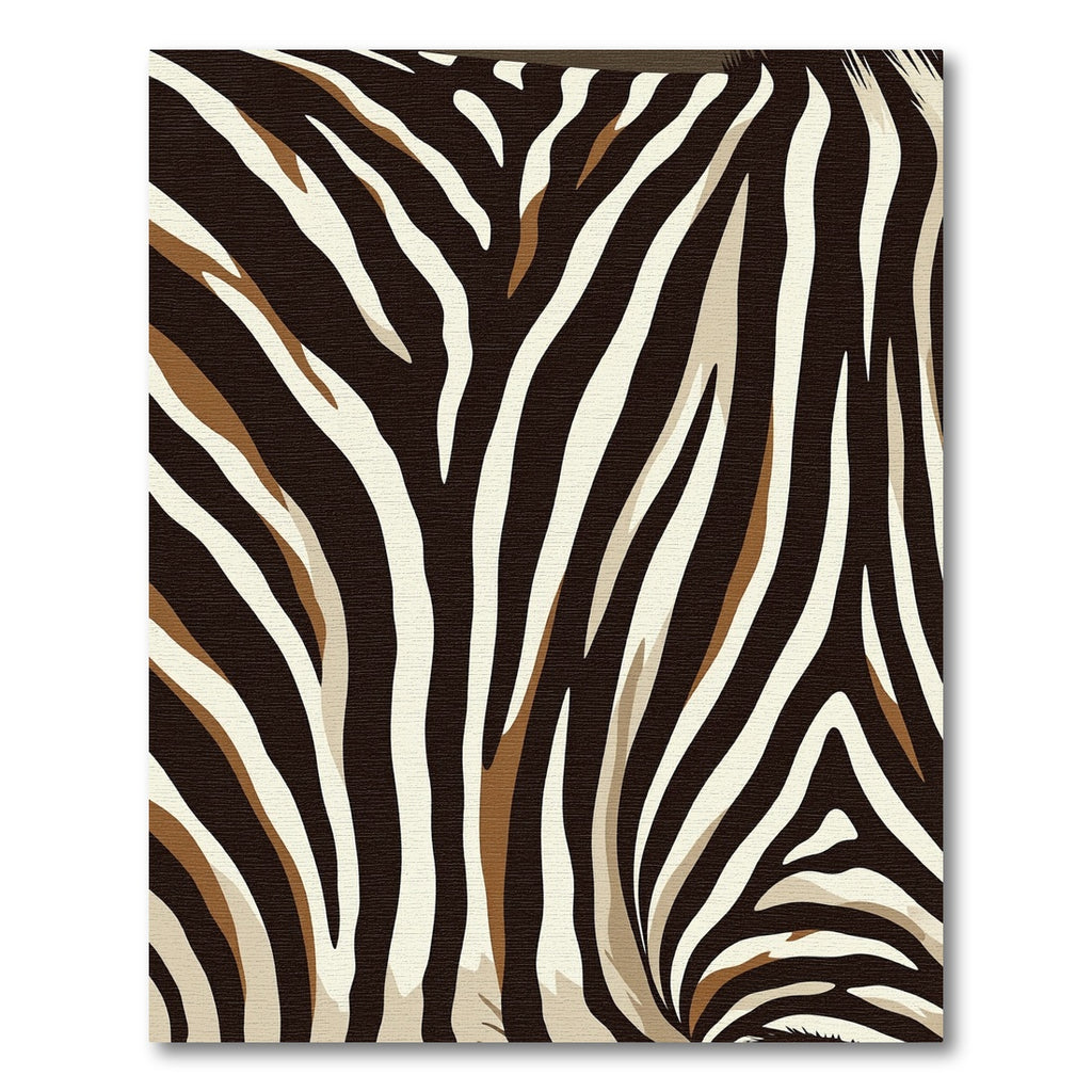Earthy Zebra Striped Animal Texture Rug