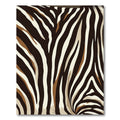 Earthy Zebra Striped Animal Texture Rug