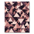 Geometric Puzzle Tones in Muted Rose Rug