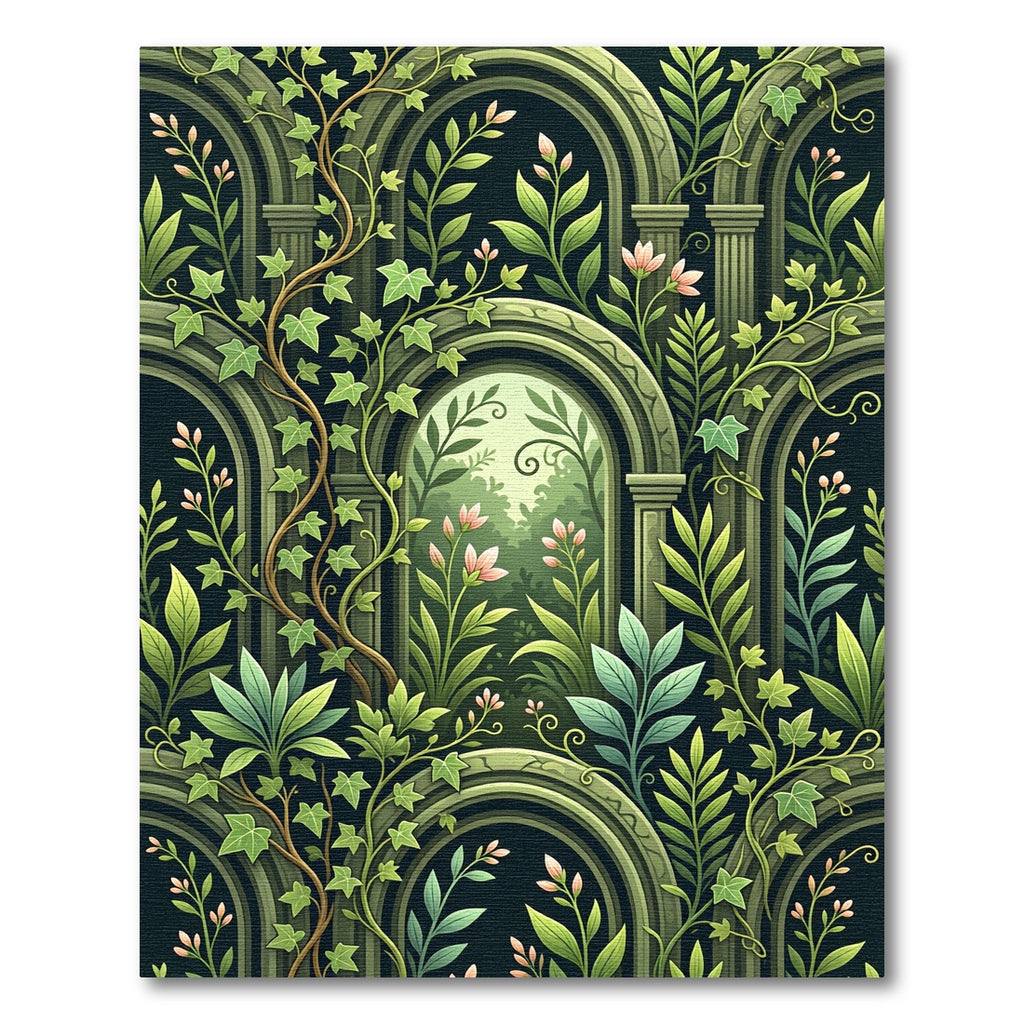 Enchanted Botanical Archway Forest Floor Rug