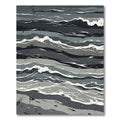 Monochromatic Abstract Ocean Waves Rug