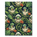 Cute Baby Dinosaur Tropical Jungle Rug