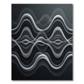 Monochromatic Layered Waveform Lines Rug