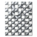 Silver Gray Metallic Cube Texture Rug