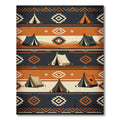 Geometric Southwestern Tent Earth Tone Rug