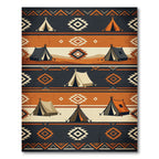 Geometric Southwestern Tent Earth Tone Rug