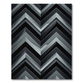 Monochromatic Chevron Layered Rug