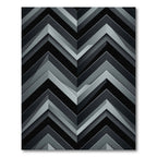 Monochromatic Chevron Layered Rug