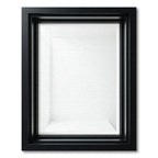 Black Framed White Minimalist Display Box Rug