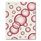 Floating Pink Bubble Sphere Art Rug