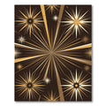 Gold Starburst Bursting Throughout Rug
