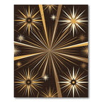 Gold Starburst Bursting Throughout Rug