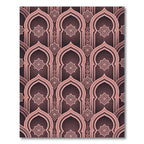Muted Rose Arch Medallion Pattern Rug