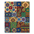 Vibrant Floral Paisley Medallion Patchwork Rug
