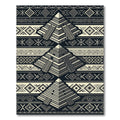 Monochromatic Aztec Pyramid Geometric Step Rug