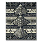 Monochromatic Aztec Pyramid Geometric Step Rug