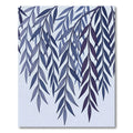 Indigo Blue Willow Leaf Branch Rug
