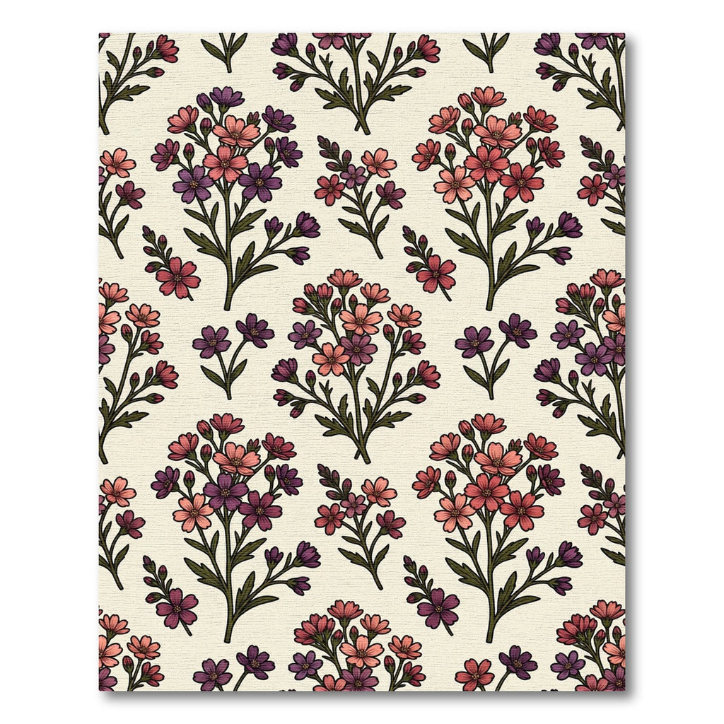 Vintage Mauve and Pink Floral Bouquet Rug