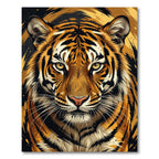 Bold Tiger Face Orange Black Rug