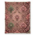 Vintage Dusty Rose and Sage Damask Rug