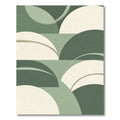 Sage Green Abstract Mid-Century Arch Rug