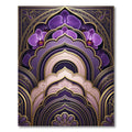 Orchid Bloom Royal Purple Golden Arch Rug