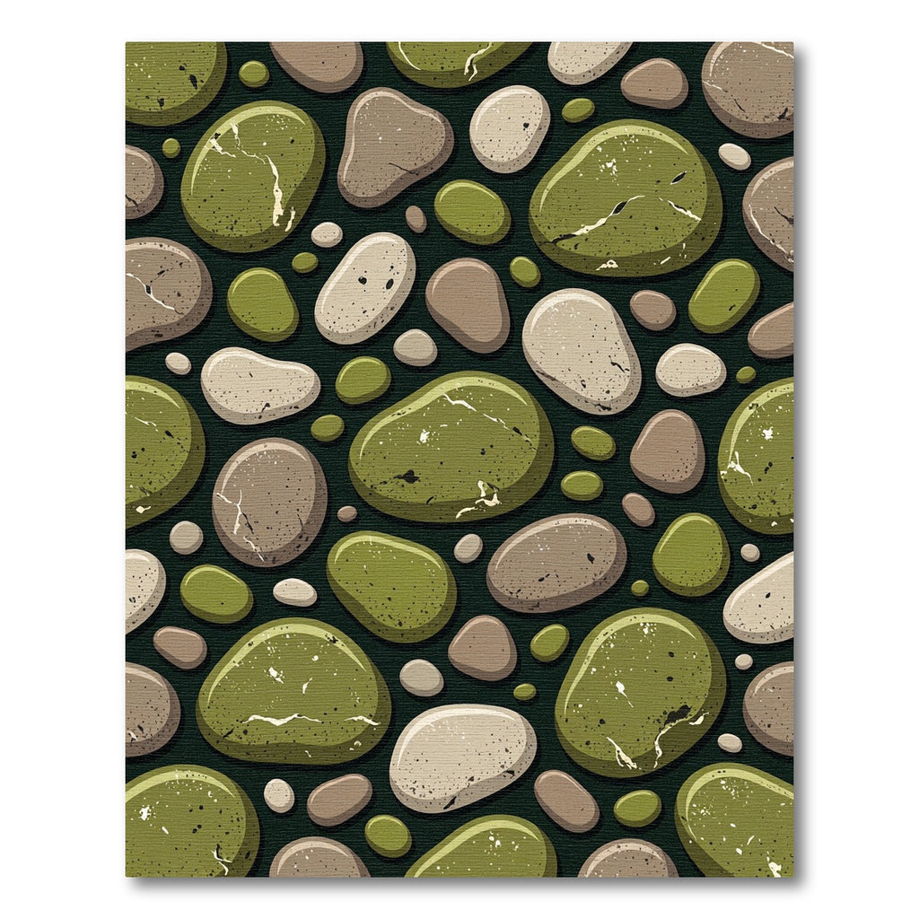 Organic Pebble Cluster Earth Tones Rug