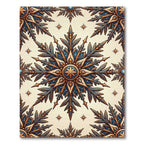 Celestial Golden Starburst Navy Medallion Rug