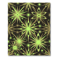 Midcentury Atomic Lime Green Starburst Rug