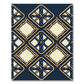 Nautical Blue Tan Braided Diamond Rug