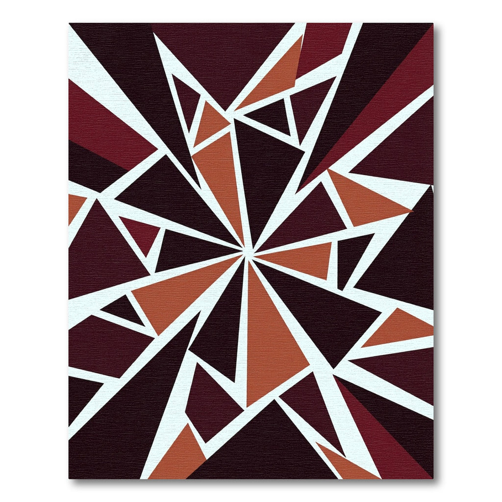 Abstract Geometric Earthy Tone Star Rug