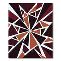 Abstract Geometric Earthy Tone Star Rug