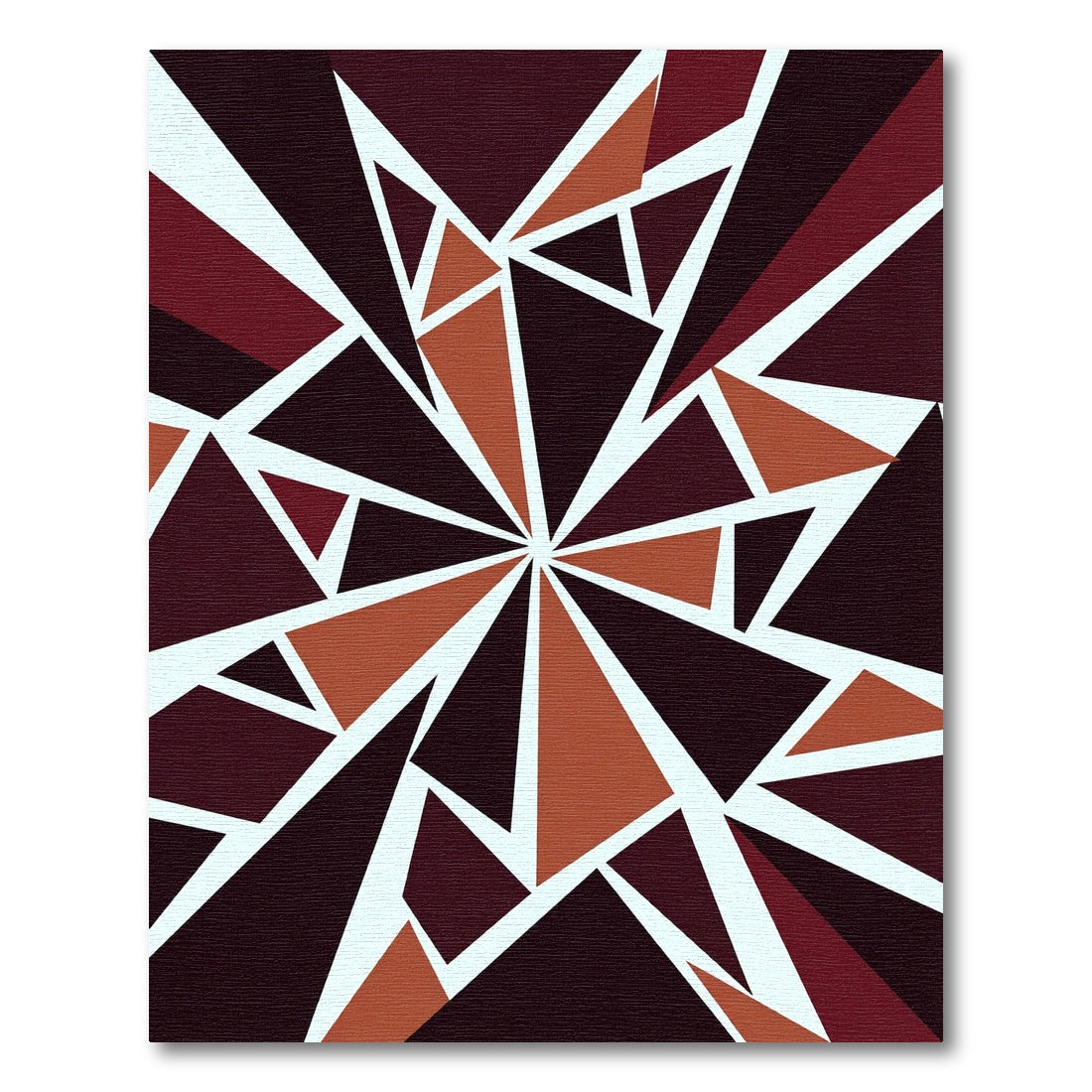 Abstract Geometric Earthy Tone Star Rug