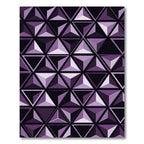 Geometric Violet Triangles Modern Rug