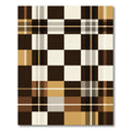 Modern Chocolate and Cream Plaid Rug