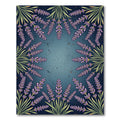 Botanical Lavender Frame Deep Indigo Rug