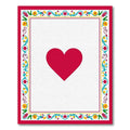 Crimson Heart Floral Border Rug