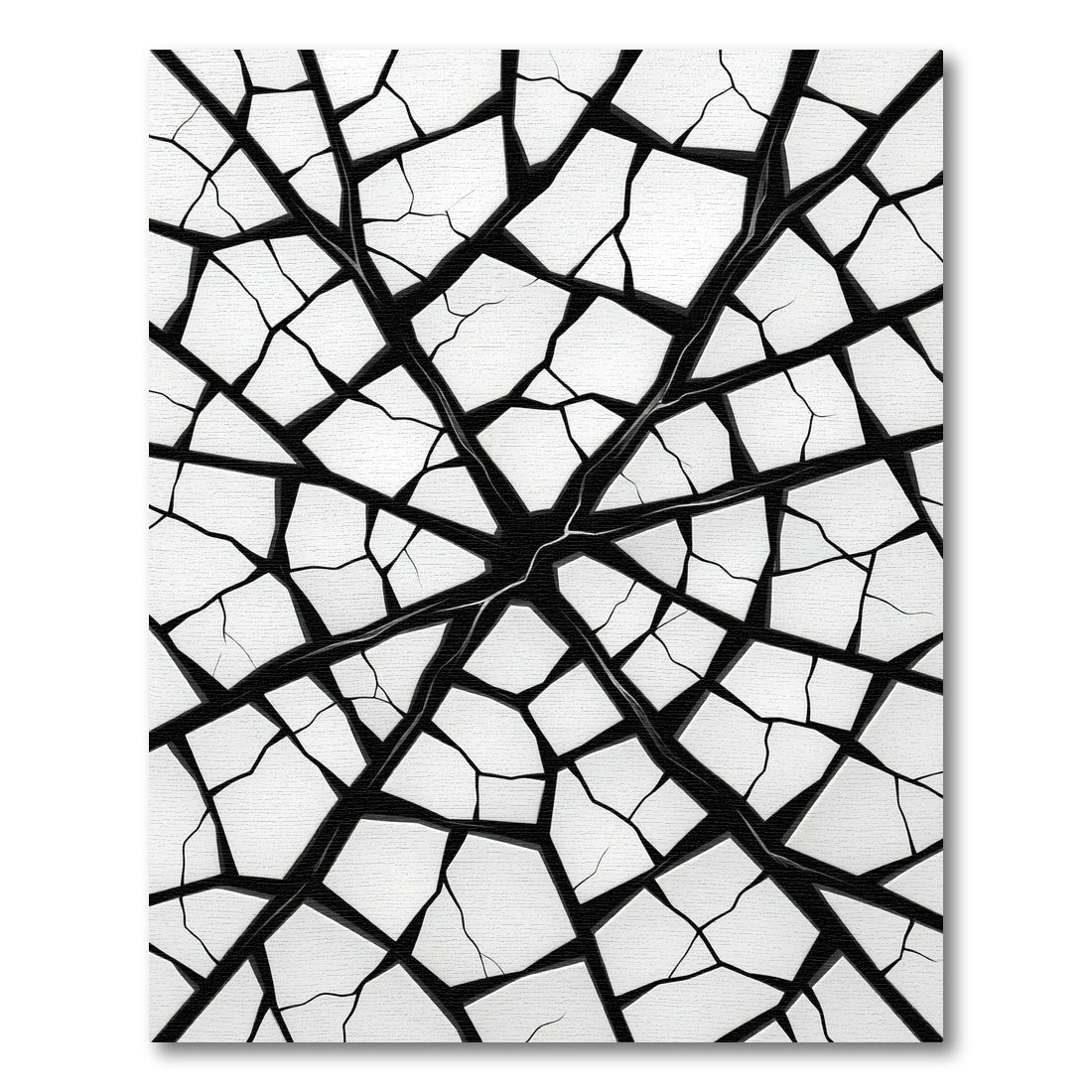 Monochromatic Cracked Geometric Fragment Rug