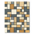 Geometric Grid Blocks Arrangement Rug
