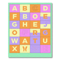 Retro Alphabet Grid Color Block Rug
