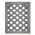 Silver Interlocking Chain Border Rug