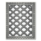 Silver Interlocking Chain Border Rug
