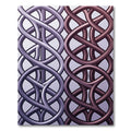 Duo Tone Interlocking Geometric Wave Rug