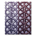 Duo Tone Interlocking Geometric Wave Rug