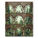 Arbored Garden Vines with Columns Rug
