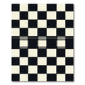 Classic Black White Checkered Buffalo Rug